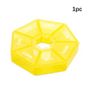 Portable Travel Pill Box Weekly Pill Organizer Dispenser Medicine Case Vitamin Fish Oil Pills Supplements Arthritis Friendly