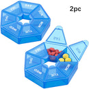 Portable Travel Pill Box Weekly Pill Organizer Dispenser Medicine Case Vitamin Fish Oil Pills Supplements Arthritis Friendly