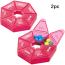 Portable Travel Pill Box Weekly Pill Organizer Dispenser Medicine Case Vitamin Fish Oil Pills Supplements Arthritis Friendly