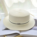 Hat For Women Panama Hat Summer Beach Hat Female Casual Lady Girls Flat Brim Straw Cap Girls Sun Hat Chapeu Feminino
