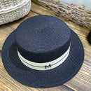 Hat For Women Panama Hat Summer Beach Hat Female Casual Lady Girls Flat Brim Straw Cap Girls Sun Hat Chapeu Feminino