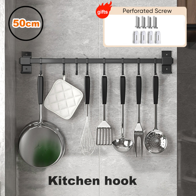 Joybos Küchen-Organizer Spices Aluminium-Multifunktions-Küchenregal-Lagerregal Wandmontierter Küchen-Organizer für Gewürze
