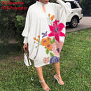 Party Dress Robe Women Long Sleeve Leopard Print Midi Dress 2022 VONDA  Autumn Casual Loose Holiday Long Shirt Vestido Oversized