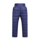 Casual Girl Boy Winter Pants Cotton Padded Thick Warm Trousers Waterproof Ski Pants 10 Years Elastic High Waisted Baby Kid Pant