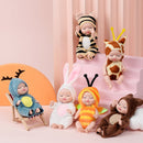 1 Pieces Sleep Baby Doll Cute Animal Baby Doll 3.5inch Height Simulated Reborn Baby for Children&