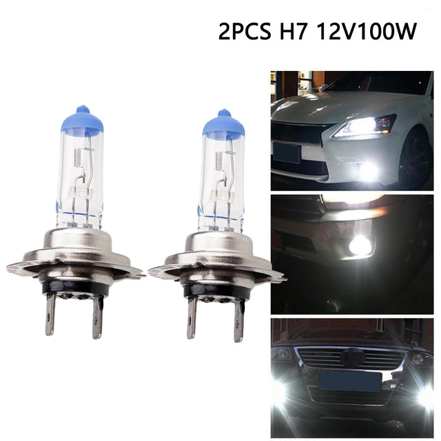 12V H1 Xenon Quartz Halogen Bulb Bulbs H3 H7 55W 100W All Weather Hid Fog Light Headlamps Bright Car Headlight Light
