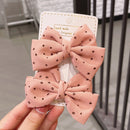 2022 New Bow Headgear Cute Sweet Little Girl Hair Accessories Summer Girls Net Red Clips Baby Hairpins Children Hair Clips Gifts