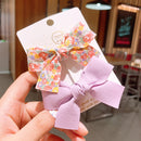 2022 New Bow Headgear Cute Sweet Little Girl Hair Accessories Summer Girls Net Red Clips Baby Hairpins Children Hair Clips Gifts