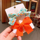 2022 New Bow Headgear Cute Sweet Little Girl Hair Accessories Summer Girls Net Red Clips Baby Hairpins Children Hair Clips Gifts