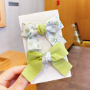 2022 New Bow Headgear Cute Sweet Little Girl Hair Accessories Summer Girls Net Red Clips Baby Hairpins Children Hair Clips Gifts