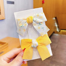 2022 New Bow Headgear Cute Sweet Little Girl Hair Accessories Summer Girls Net Red Clips Baby Hairpins Children Hair Clips Gifts