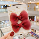 2022 New Bow Headgear Cute Sweet Little Girl Hair Accessories Summer Girls Net Red Clips Baby Hairpins Children Hair Clips Gifts