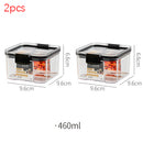 Contenedor de almacenamiento de alimentos de diferente capacidad, caja de plástico para nevera de cocina, tanque de almacenamiento multigrano, lata sellada transparente