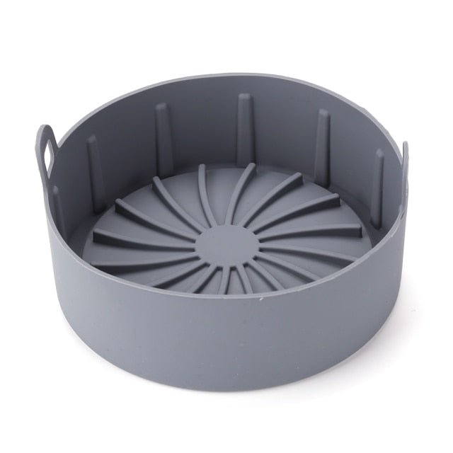 Air Fryer Silicone Grill Pan Reusable Silicone Pot Baking Basket Baking Tool Tray Multifunctional Silicone Pad Accessories