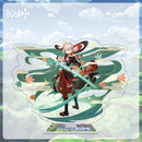 Figuras de acción de impacto Genshin, modelo con soporte acrílico, Genshin Raiden Shogun Kokomi, decoración de escritorio DIY, letrero de pie, adorno de colección