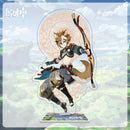 Figuras de acción de impacto Genshin, modelo con soporte acrílico, Genshin Raiden Shogun Kokomi, decoración de escritorio DIY, letrero de pie, adorno de colección