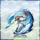 Figuras de acción de impacto Genshin, modelo con soporte acrílico, Genshin Raiden Shogun Kokomi, decoración de escritorio DIY, letrero de pie, adorno de colección