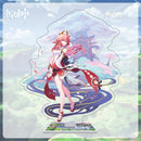 Figuras de acción de impacto Genshin, modelo con soporte acrílico, Genshin Raiden Shogun Kokomi, decoración de escritorio DIY, letrero de pie, adorno de colección