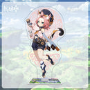 Figuras de acción de impacto Genshin, modelo con soporte acrílico, Genshin Raiden Shogun Kokomi, decoración de escritorio DIY, letrero de pie, adorno de colección