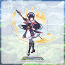 Figuras de acción de impacto Genshin, modelo con soporte acrílico, Genshin Raiden Shogun Kokomi, decoración de escritorio DIY, letrero de pie, adorno de colección