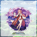 Figuras de acción de impacto Genshin, modelo con soporte acrílico, Genshin Raiden Shogun Kokomi, decoración de escritorio DIY, letrero de pie, adorno de colección