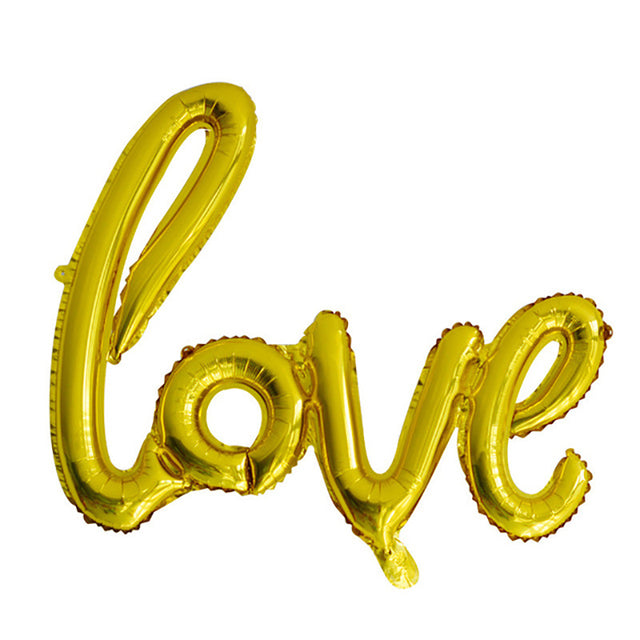 Globos de decoración de boda novia para ser oso de amor siamés fiesta de cumpleaños confesión globo de amor dorado aniversario