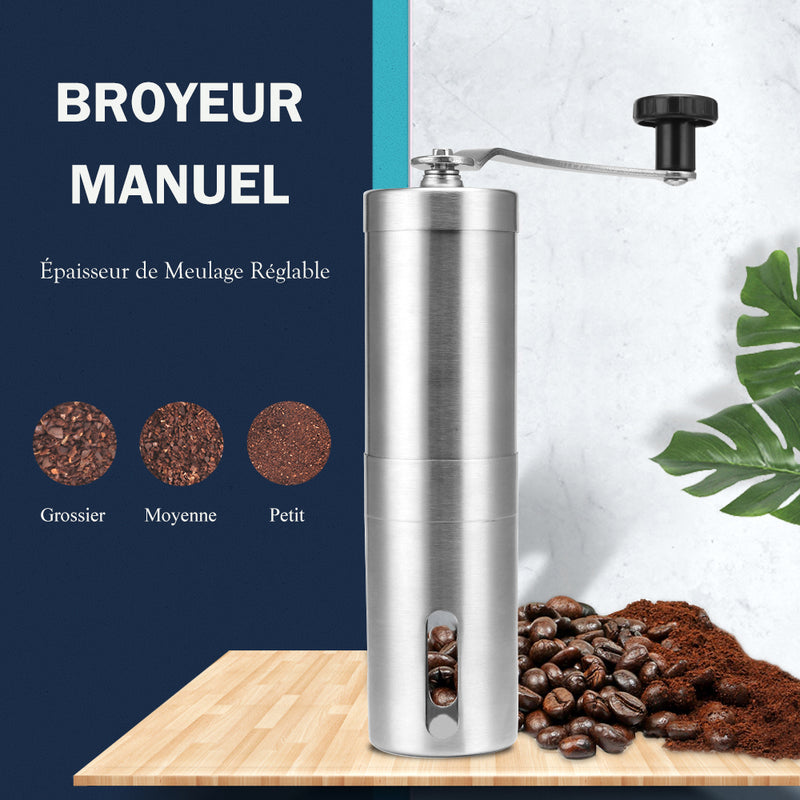 Manual Coffee Grinder Mini Stainless Steel Hand Handmade Coffee Bean Burr Grinders Mill Kitchen Tool Grinders Coffee Accessories