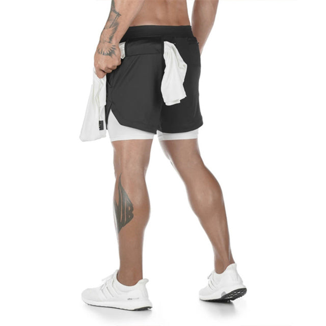 2022 pantalones cortos de camuflaje para correr para hombre 2 en 1 de dos pisos de secado rápido pantalones cortos deportivos para gimnasio Fitness Jogging pantalones cortos de entrenamiento para hombre pantalones cortos deportivos