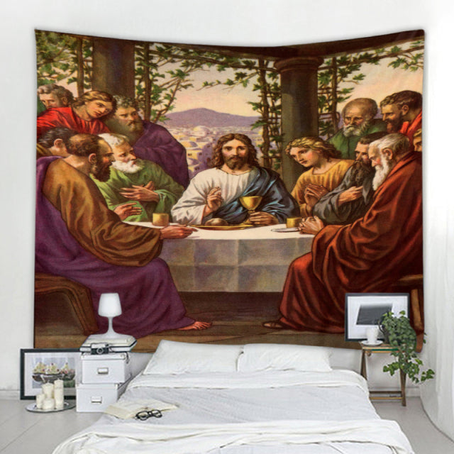 The Last Supper Tapestry Canvas Reproduction Classic Wall Art Canvas Decoration Large Blankets Various Sizes