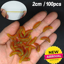 20PCS-100pcs Lifelike Red Worm Soft Lure Earthworm Summer Fishing Silicone Artificial Bait Fishy Shrimp Additive Bass Carp