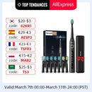 Fairywill Electric Sonic Toothbrush FW-507 USB Charge Rechargeable Adult Waterproof Electronic Tooth 8 Brushes Replacement Heads