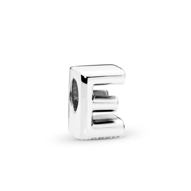 Btuamb Simple 26 letras cuentas combinación creativa adecuada para DIY marca pulsera joyería encanto europeo