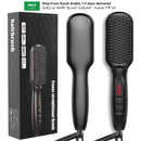 Hair Straightener Hot Comb Pro LCD Heating Electric Ionic Straighten Hair Styles Anti Static Ceramic Straightening Beard Comb