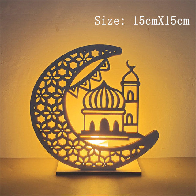 2022 LED 3D Eid Mubarak Dekor Ornament Licht Eid Kareem Ramadan Dekor für Zuhause Ramadan Mubarak Eid Al Adha islamische muslimische Party