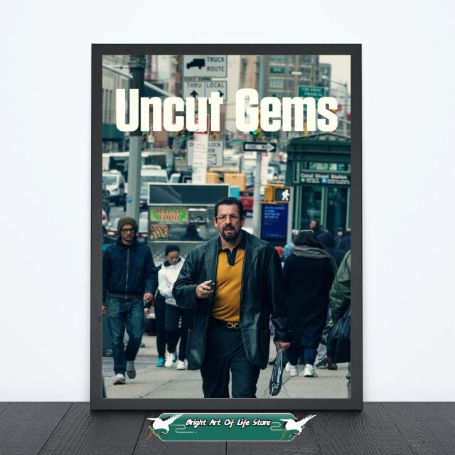 Uncut Gems (2019) Classic Movie Poster Star Cover Foto Leinwanddruck Apartment Home Decor Wandmalerei (ungerahmt)