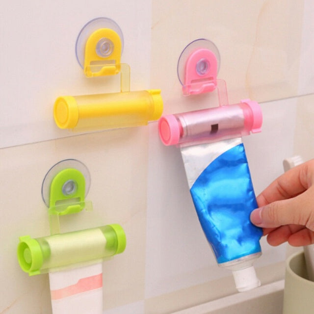 Bathroom Accessories Set Rolling Toothpaste Squeezer Tube Toothpaste Dispenser Toothbrush Holder Rack Stainless Steel Dispenser