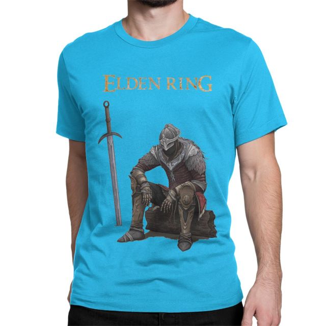 Hombres Mujeres The Tarnished Elden Ring T Shirts Undead Knight Dark Souls Games 100% algodón Tops novedad camiseta regalo Idea camisetas
