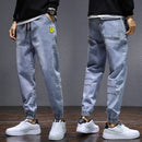 Frühling Sommer Baggy Herren Cargo Jeans Mode Harlan Baumwolle Streetwear Harajuku Hosen Jogger Elastische Taillenhose Herren M-5XL