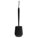 Soft TPR Silicone Head Toilet Brush with Holder Black Wall-mounted Detachable Handle Bathroom Cleaner Durable WC Accessories