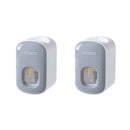 Badezimmer-Zubehör-Set Zahnbürstenhalter Zahnpastaspender Wandhalterung Zahnbürstenbecher Aufbewahrungsregal Zahnpastapresse