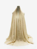 Pleated Plain Hijab Scarf Muslim Women Cotton Crinkle Headband Veil Scarves 2021 Fashion Islamic Headscarf Head Wraps Turban