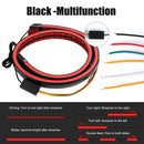 OKEEN 120cm 130cm Carbon Fiber Led Spoiler Lights Universal Auto Driving Brake Turn Signal Rear Tail Lights Car Rear Spoiler 12V