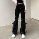 Gothic Emo Alt Cargo Pants Techwear Hippie Baggy Jeans Mom Goth Punk Black Denim Trousers Cyber Y2k Pants Academic Dark Clothes