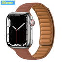 Lederverbindung für Apple Watch Band 44 mm 40 mm 41 mm 45 mm 42 mm 38 mm Original Magnetschlaufe Armband iWatch Series 3 5 4 SE 6 7 Strap