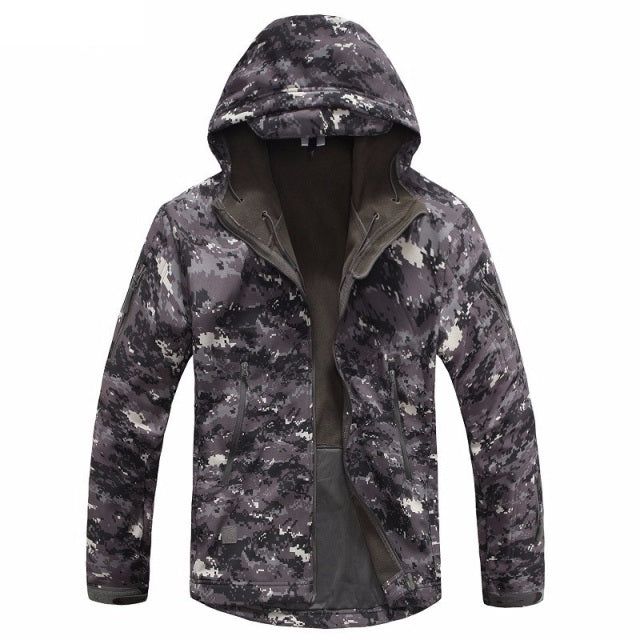 Shark Soft Shell Military Tactical Jacket Men Waterproof Warm Windbreaker US Army Clothing Winter Big Size Men Camouflage Jacket