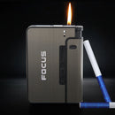 Portable Automatic Cigarette Case Metal Cigarette Boxes 10PCS Cigarette Holder Case Not Lighter Gadget for Men Christmas Gifts