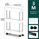 Mobile storage shelf Interspace Gap shelf kitchen storage shelf Bathroom storage rack Fridge side seam finishing rack