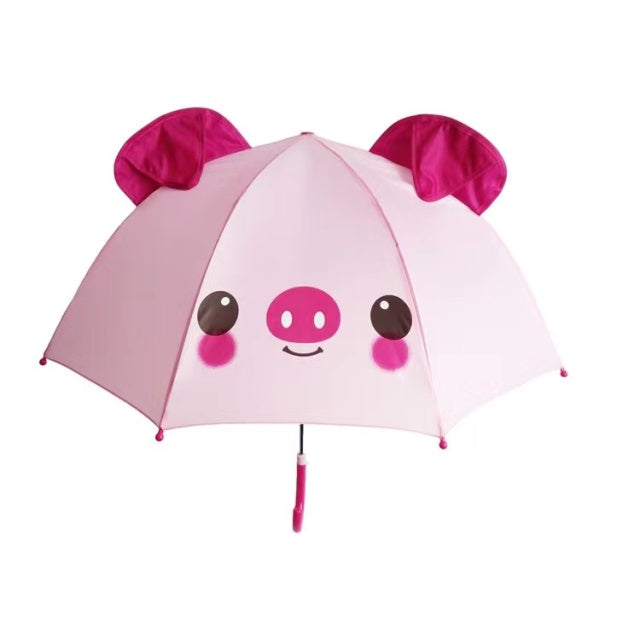 Niedliche Cartoon-Kinder-Regenschirm-Animation, kreativer, langstieliger 3D-Ohr, der Kinderregenschirm modelliert. Für Jungen, Mädchen