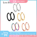 LUXUSTEEL, 1 par/2 uds., pendientes de aro pequeños a la moda para mujer y niña, pendiente de círculo redondo colorido 2022, accesorios Brinco antialérgicos