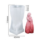 Large 3D Romantic Couple Portrait Lovers Silicone Candle Mold Carving Art Aromatherapy Plaster Home Decoration Mold Wedding gift